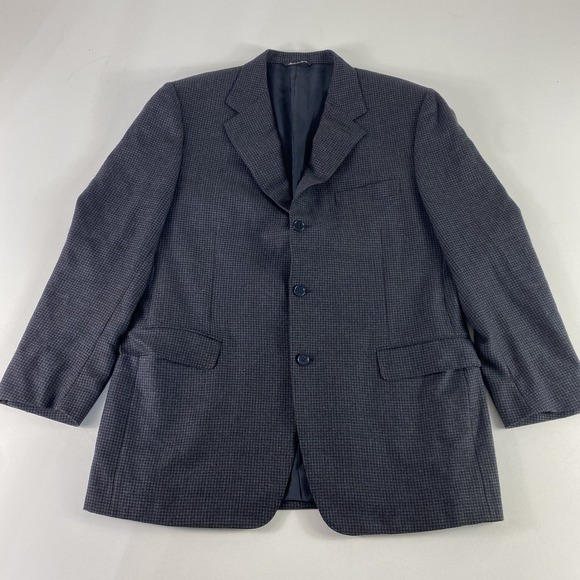 Canali Blazer Mens 44R Blue Wool Made in Italy Sport Coat Jacket Classic